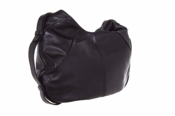 YSL Vintage Black Lambskin & Horn Handle Handbag - Image 2