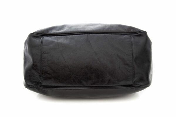 YSL Black Patent Leather Hobo Handbag - Image 4