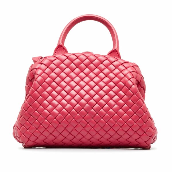 Bottega Veneta The Handle Mini Pink Intrecciato - Image 3