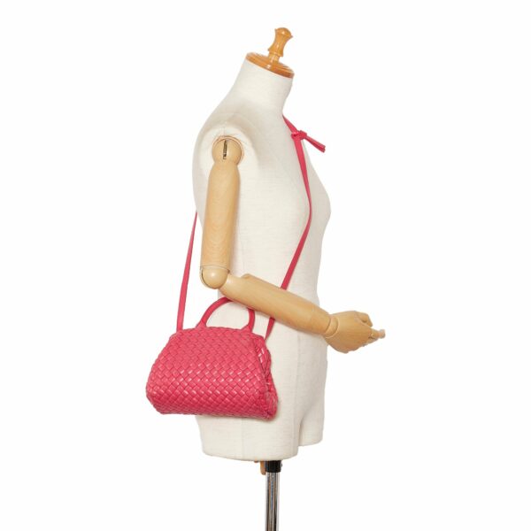 Bottega Veneta The Handle Mini Pink Intrecciato - Image 5