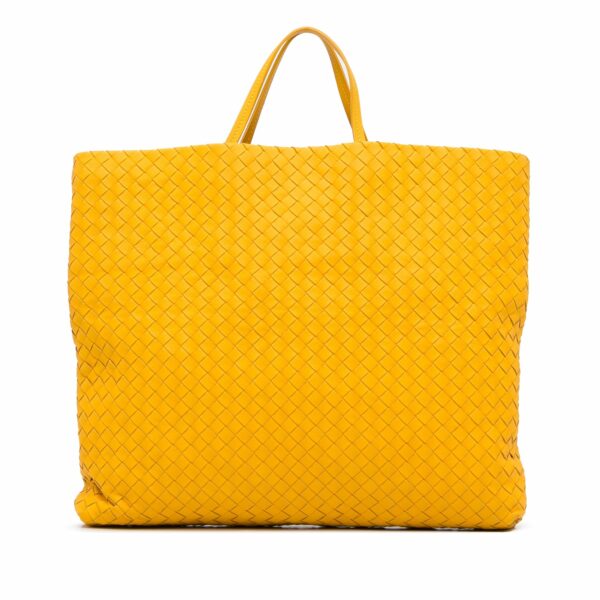 Yellow Bottega Veneta Intrecciato Nappa Tote Bag Satchel - Image 11