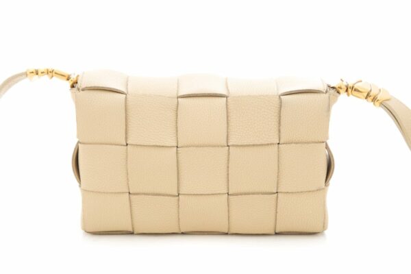 Bottega Veneta Cassette Woven Leather Beige Crossbody Bag - Image 3