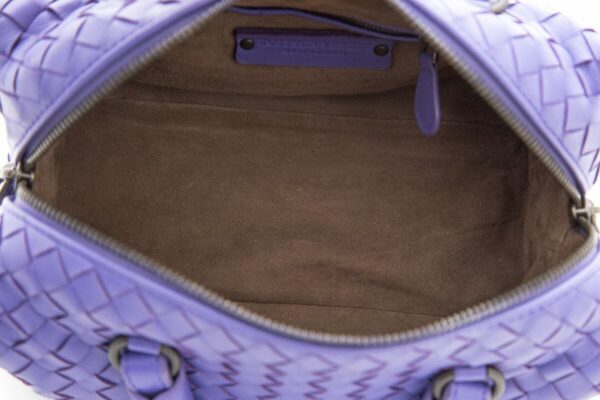 Bottega Veneta Purple Intrecciato Handle Bag W/ Adjustable Strap - Image 5