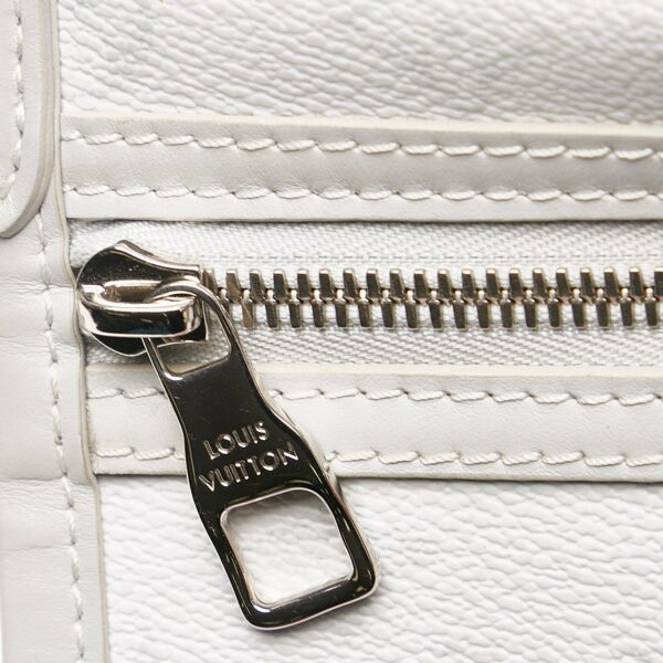 LV Double Flat Bag White Logo Story Monogram Canvas - Image 7