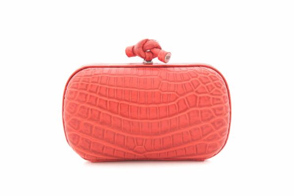 Bottega Veneta Red Embossed Clutch - Image 2