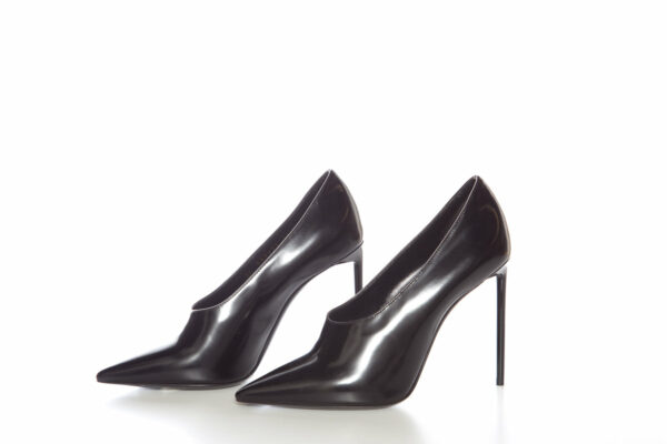 YSL Black Pointed Toe Heels SZ 37 - Image 4