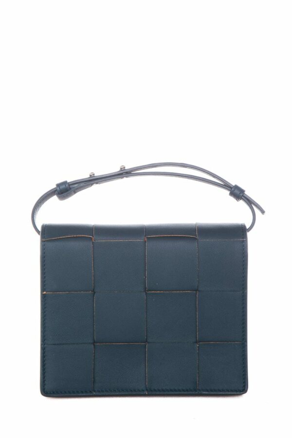 Bottega Veneta Teal Mini Cassette Cross-Body - Image 8