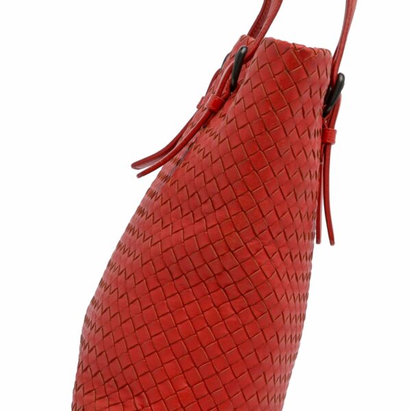 Red Bottega Veneta Large Intrecciato Cesta Tote Bag - Image 9