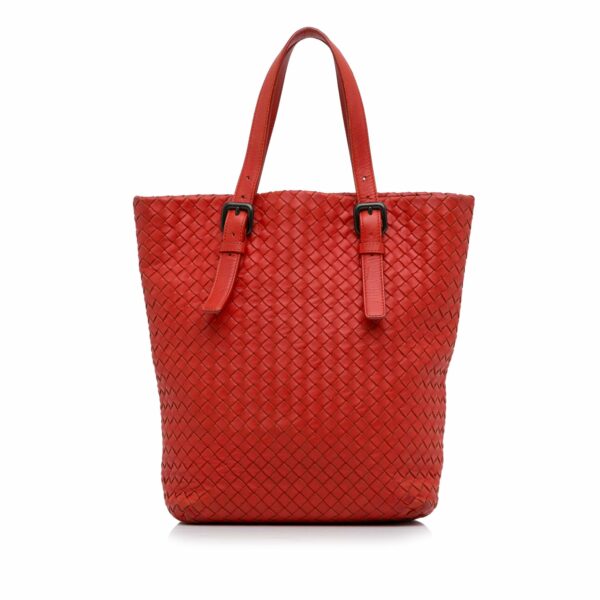 Red Bottega Veneta Large Intrecciato Cesta Tote Bag - Image 2