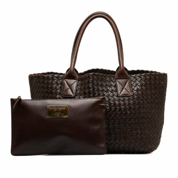 Brown Bottega Veneta Intrecciato Cabat Tote Bag - Image 9