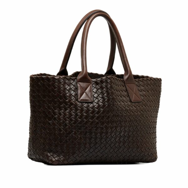 Brown Bottega Veneta Intrecciato Cabat Tote Bag