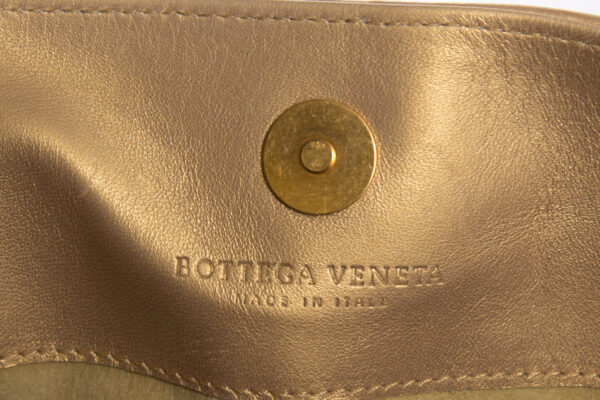 Bottega Veneta Gold & Multicolor Leather Intrecciato Handle Bag - Image 7