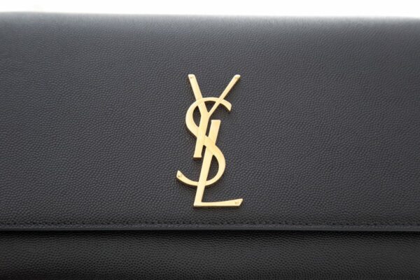 YSL Kate Medium Grain De Poudre Black Leather Shoulder Bag - Image 4