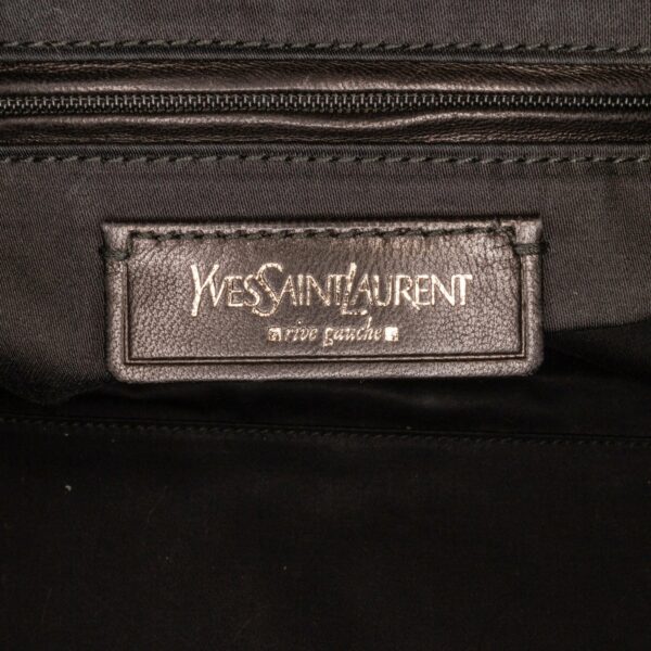 Brown YSL Easy Y Patent Leather Tote - Image 6