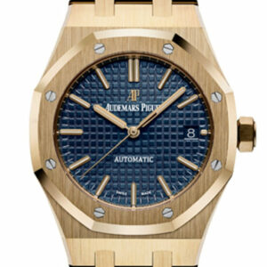 Audemars Piguet Royal Oak 37Mm Blue Dial Automatic 18K Yellow Gold Watch 15450Ba.oo.1256Ba.02