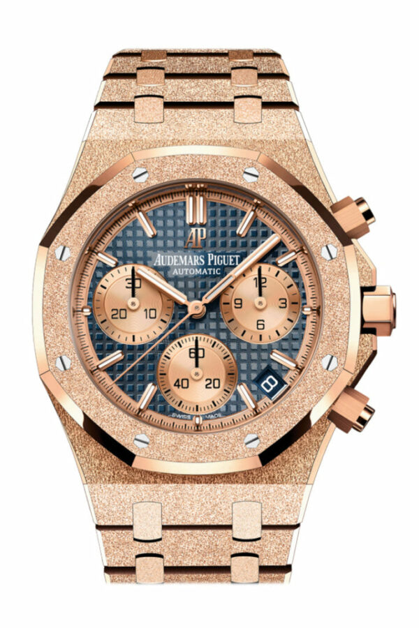 Audemars Piguet Royal Oak 41 Chronograph Blue Dial Frosted  Rose Gold 26239OR.GG.1224OR.01 DCM