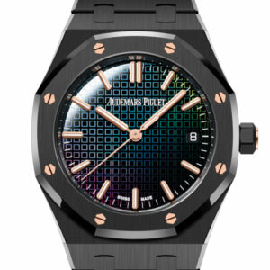 Audemars Piguet Royal Oak 34 Rainbow-coloured sapphire Dial Black Ceramic Watch 77350CE.OO.1266CE.02.A