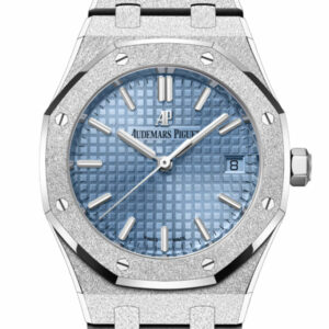 Audemars Piguet Royal Oak 34 Light blue dial Hammered 18-carat white gold Watch 77353BC.GG.1263BC.01