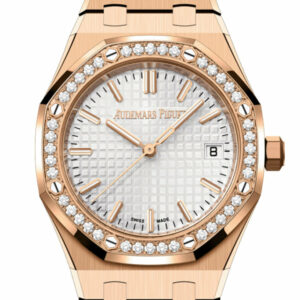 Audemars Piguet Royal Oak 34 Silver dial 18-carat pink gold Watch 77451OR.ZZ.1361OR.01