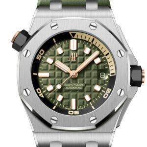 Audemars Piguet Royal Oak Offshore 42 Khaki green dial Khaki green rubber strap Watch 15720ST.OO.A052CA.01