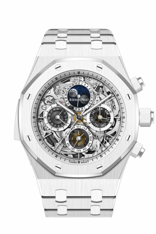 Audemars Piguet Royal Oak Sapphire Dial White external zone of counters White Ceramic Watch 26605CB.OO.1248CB.01