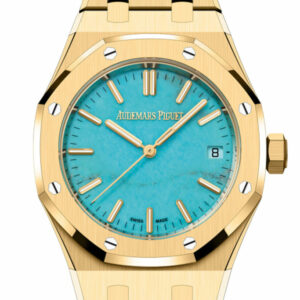 Audemars Piguet Royal Oak Yellow Gold Turquoise Dial Watch 15550BA.OO.1356BA.01