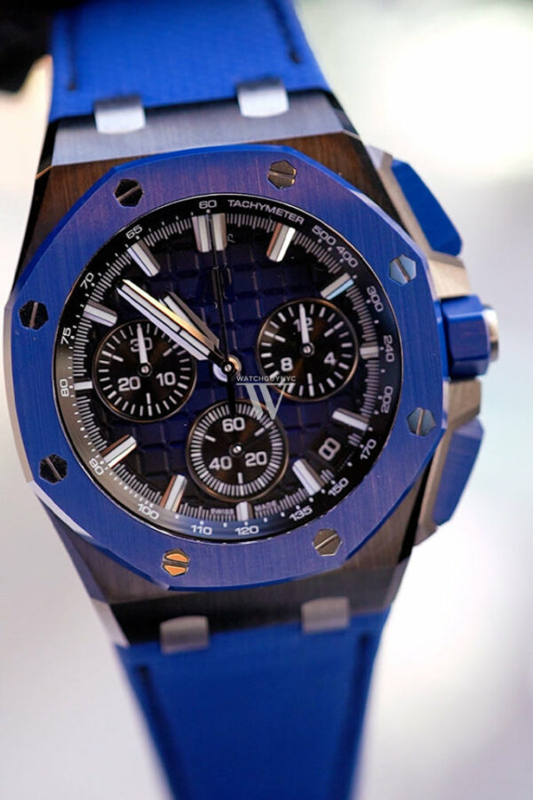 Audemars Piguet Royal Oak Offshore 43 Chronograph Ceramic Blue Dial Watch 26420CE.OO.A043VE.01 - Image 4