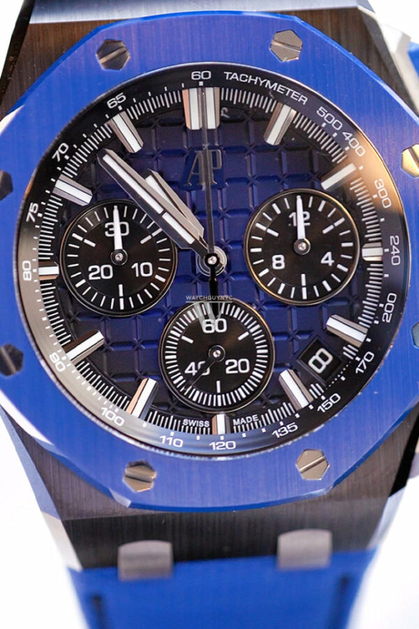 Audemars Piguet Royal Oak Offshore 43 Chronograph Ceramic Blue Dial Watch 26420CE.OO.A043VE.01 - Image 5