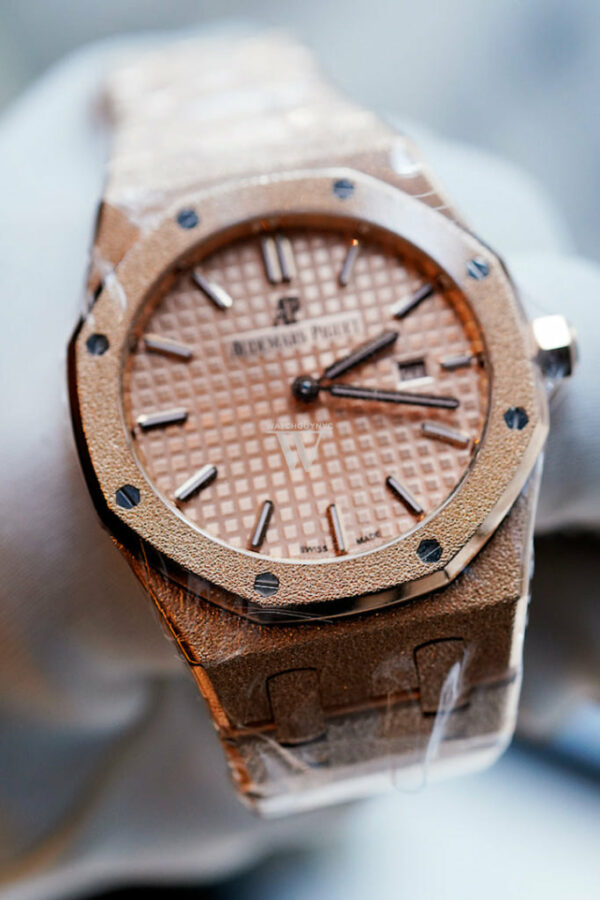 Audemars Piguet Royal Oak Frosted Pink Gold Dial Ladies Rose Gold Watch 15454OR.GG.1259OR.03