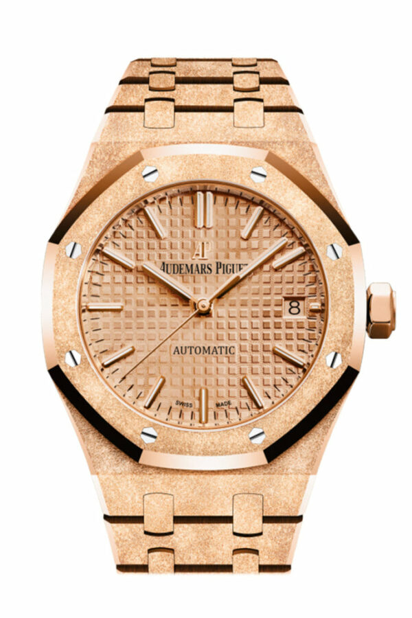 Audemars Piguet Royal Oak Frosted Pink Gold Dial Ladies Rose Gold Watch 15454OR.GG.1259OR.03