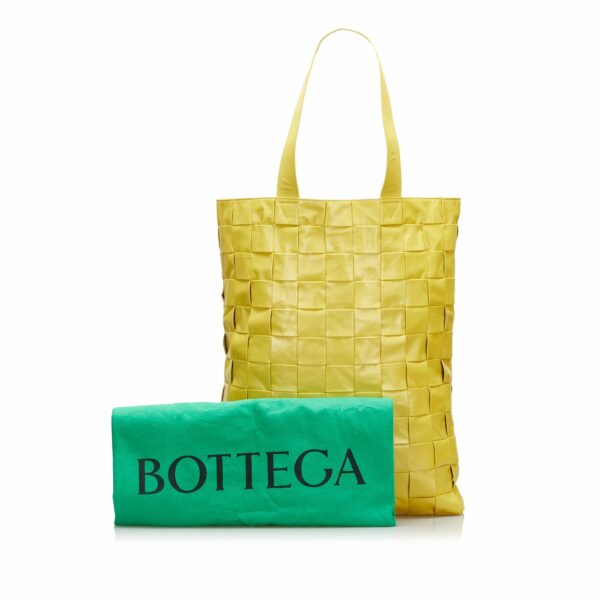 Yellow Bottega Veneta Maxi Intrecciato Cassette Tote Bag - Image 12