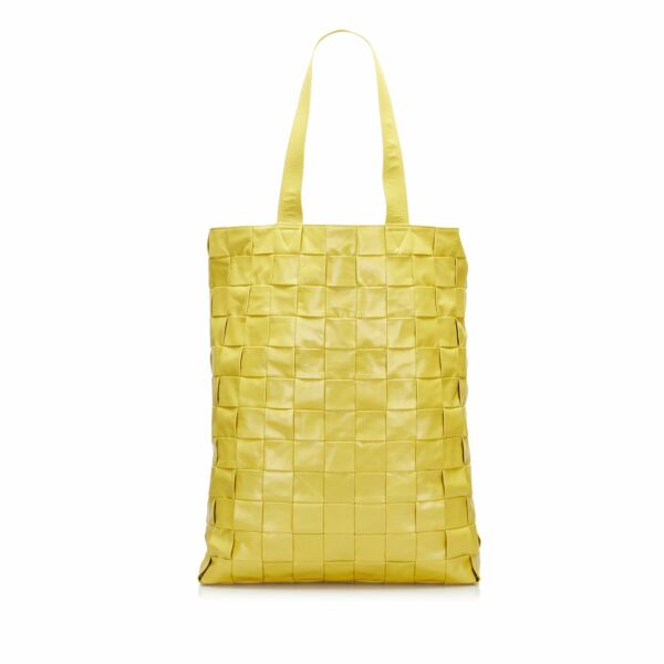 Yellow Bottega Veneta Maxi Intrecciato Cassette Tote Bag - Image 2