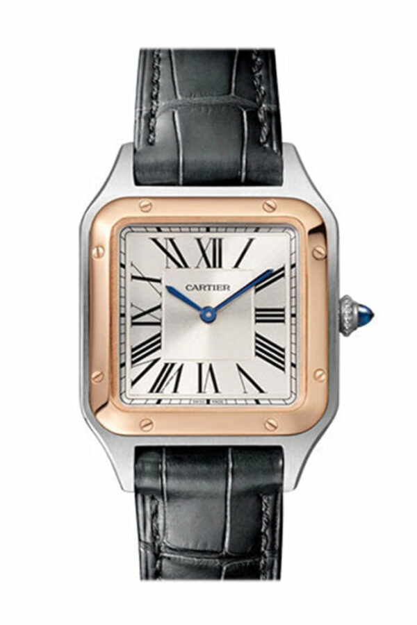 Cartier Santos Dumont Steel Rose Gold W2SA0012