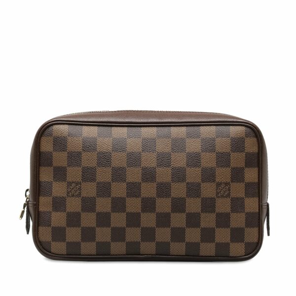 Brown LV Damier Ebene Trousse Toilette 25 Pouch