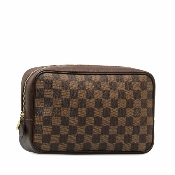 Brown LV Damier Ebene Trousse Toilette 25 Pouch - Image 2