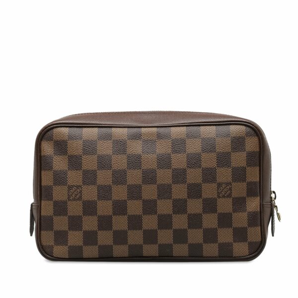 Brown LV Damier Ebene Trousse Toilette 25 Pouch - Image 3