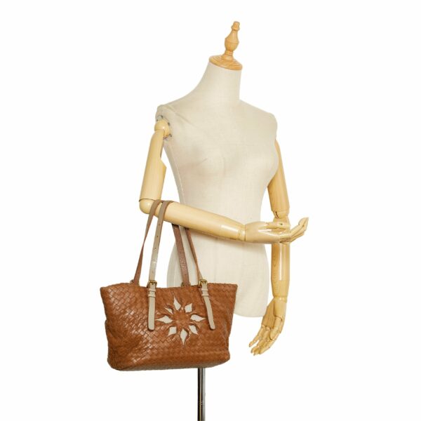 Brown Bottega Veneta Intrecciato Flower Tote - Image 13