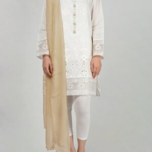 Chiffon Dupatta-Beige