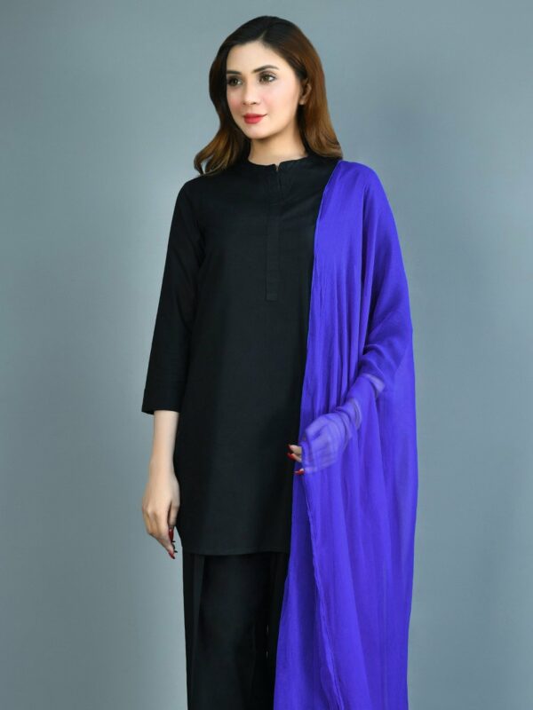 Chiffon Dupatta - Royal Blue - Image 4