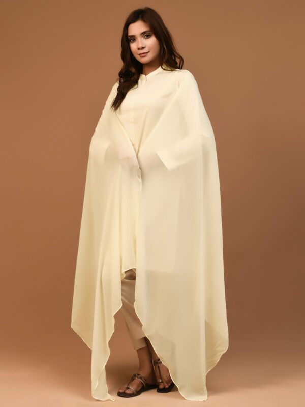 Chiffon Dupatta - Off White - Image 2