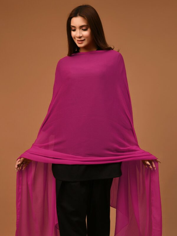 Dyed Chiffon Dupatta - Image 3