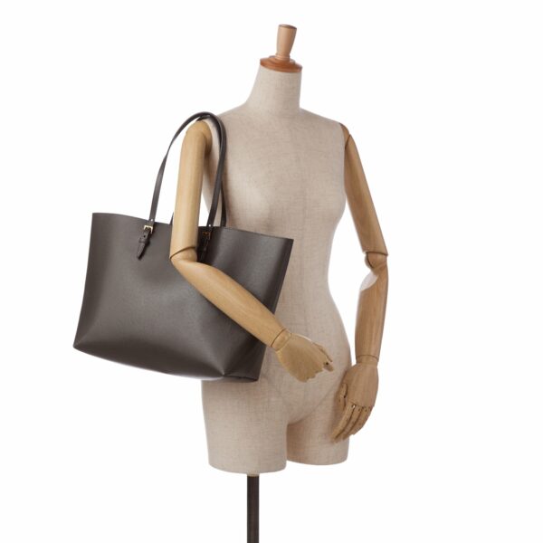 Gray YSL E/W Shopping Tote - Image 9