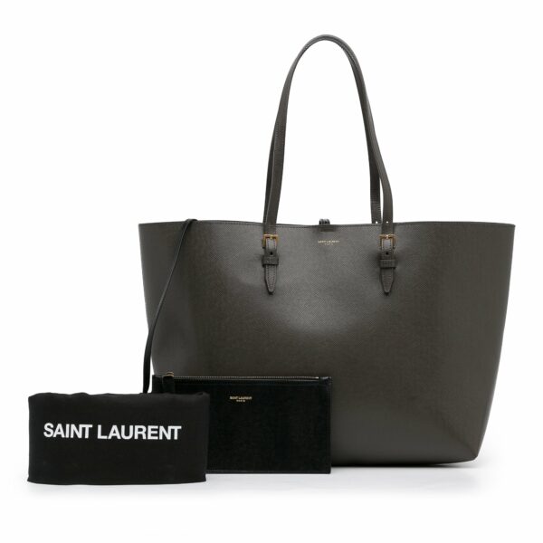 Gray YSL E/W Shopping Tote - Image 10