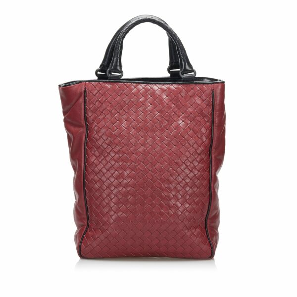 Bottega Veneta Handbag Red Intrecciato - Image 3