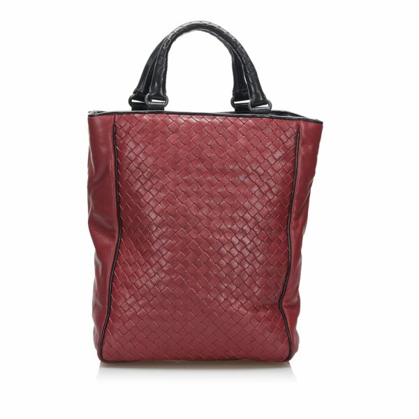 Bottega Veneta Handbag Red Intrecciato - Image 5