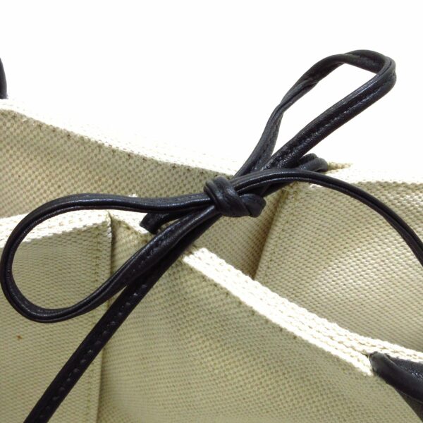 White Bottega Veneta Maxi Canvas Intrecciato Arco Tote - Image 8