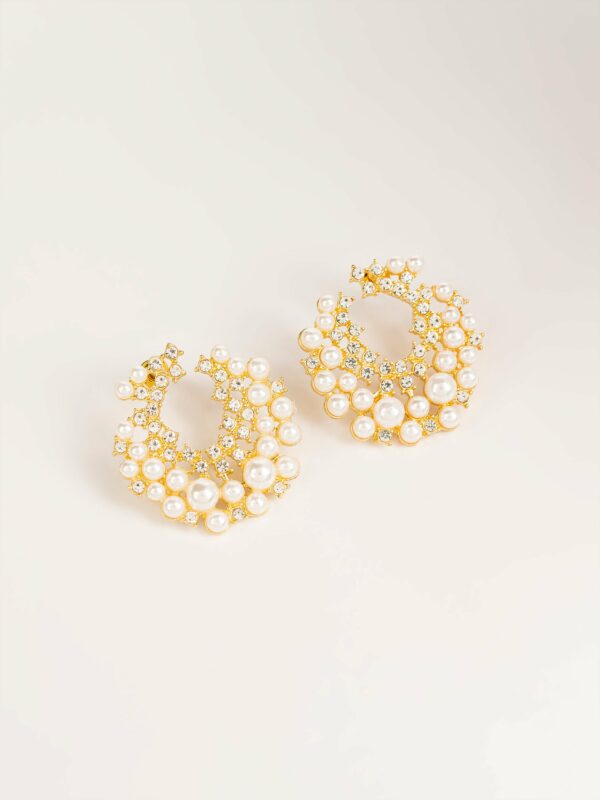 Embellished Pearl Earrings