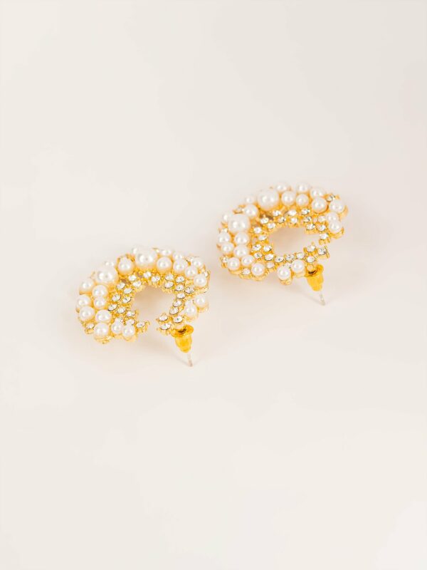 Embellished Pearl Earrings - Image 2