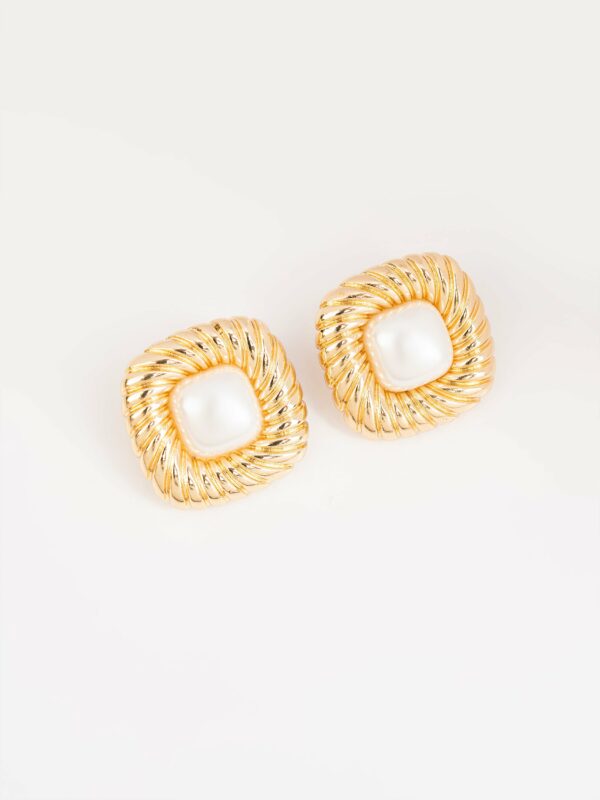 Square Pearl Studs