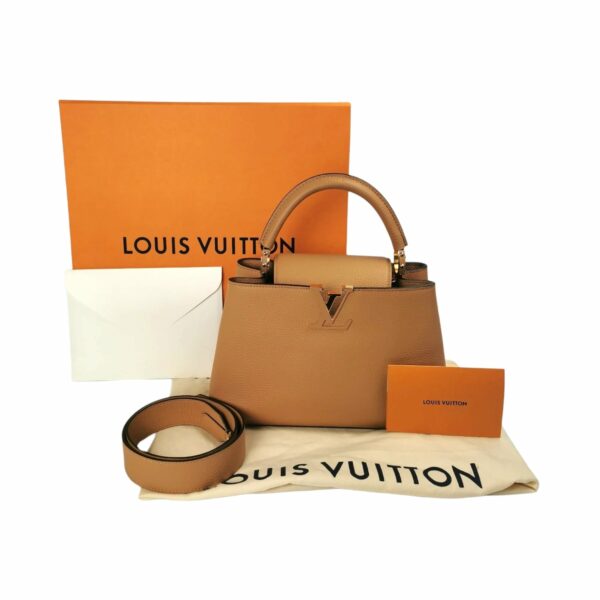 LV Capucines MM Arizona Beige Taurillon - Image 14